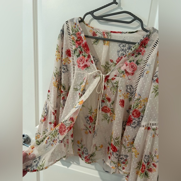 Floral Sheer Women's Cardigan - Picture 5 of 10